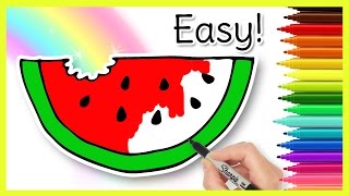 easy watermelon drawing