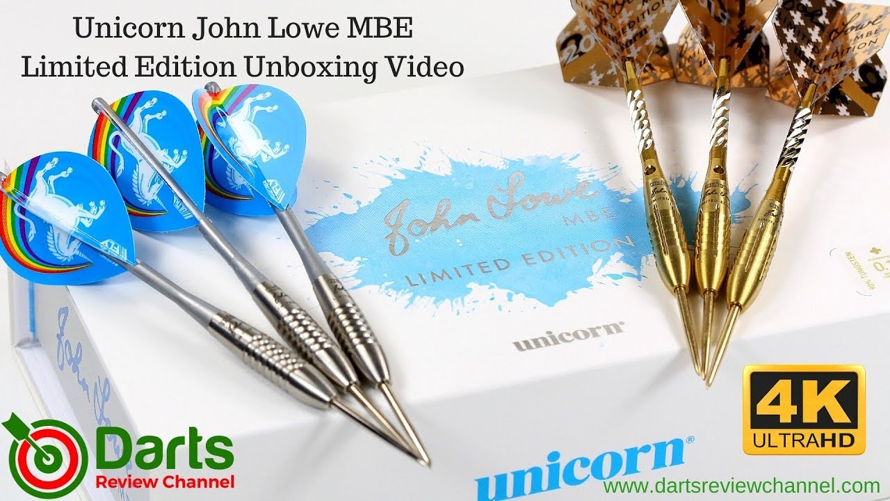 Unicorn John Lowe MBE Limited Edition Darts Unboxing Video In 4K Ultra HD | Darts Channel