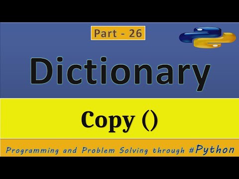#26 #olevel #ALevel #python copy () function on dictionary in #python with #example in #hindi #2021