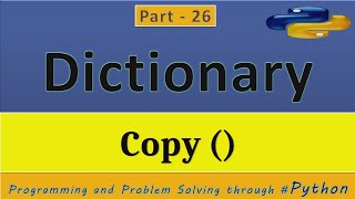 #26 #olevel #ALevel #python copy () function on dictionary in #python with #example in #hindi #2021