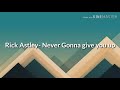 Rick astley never gonna give you up lyrics