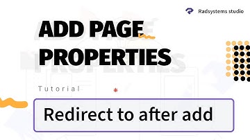 Add Page Properties | RadSystems Studio