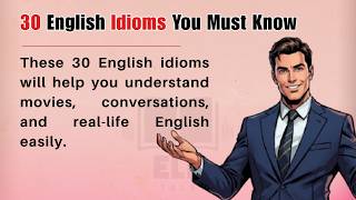 30 English Idioms You Must Know ||  Speak English Naturally & Confidently || Graded Reader ✅