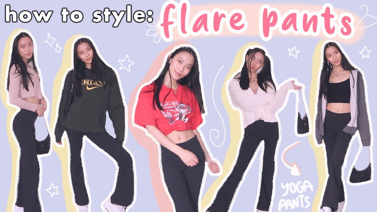 3 easy ways to style flare leggings! #flareleggings #outfitideas