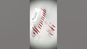 Copperplate calligraphy, tutorial: how I write your names #hannah #eli