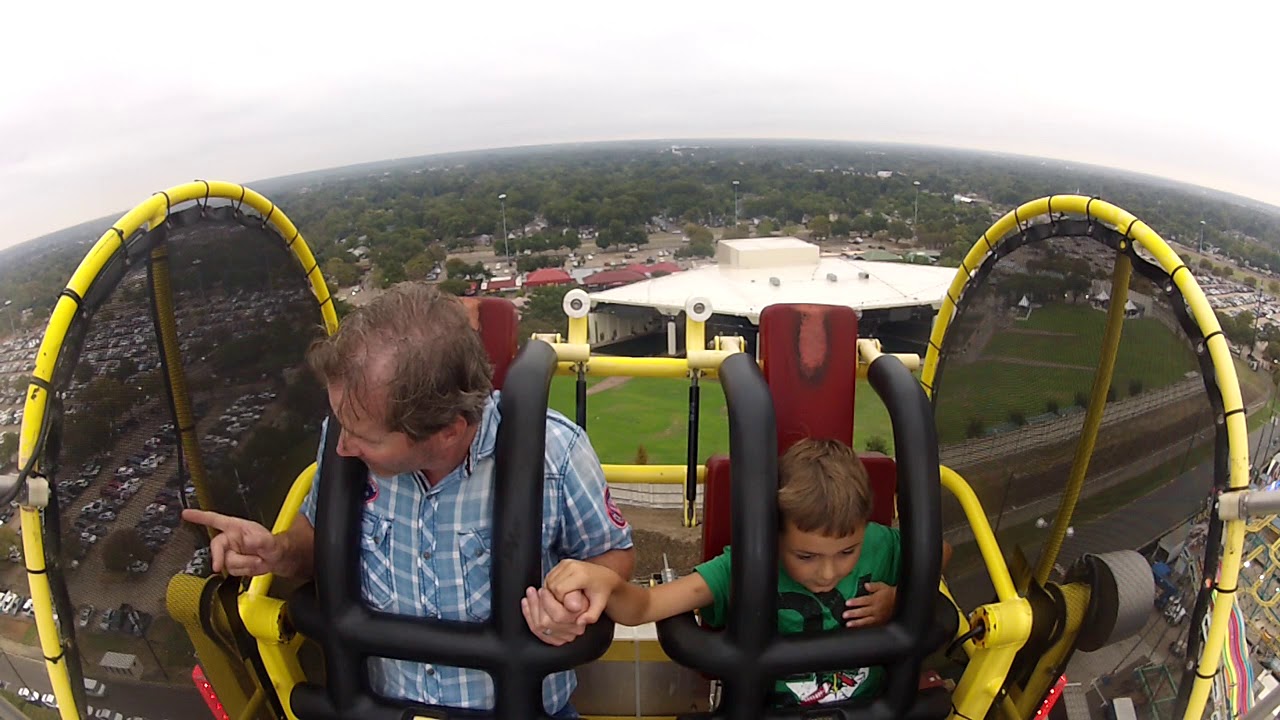 8 Year Old Son Does The Skyscraper Ride At The Texas State Fair