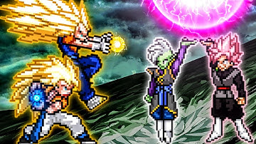 Vegito SSJ3 OP (New) & Gogeta SSJ3 OP (New) VS Goku Black Purgation OP in Jump Force Mugen