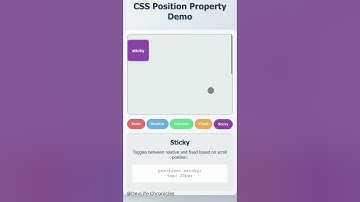 CSS Position Property Explained in 60 Seconds! 🚀 #cssposition #css3