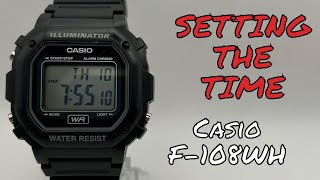 Setting Casio F-108WH Time and Date Fast and Easy Tutorial