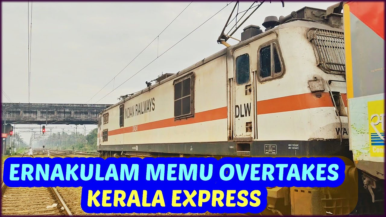 Rarest Overtake Ever | Misfortune of Kerala Express | Freight Derail Kalamassery 
