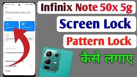 Infinix Note 50x 5G screen lock setting | Infinix Note 50x me screen lock kaise lagaye | screen lock