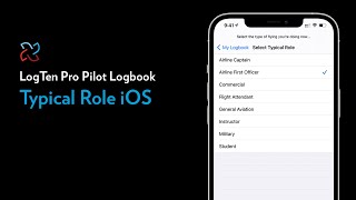 How to Customize Your Pilot Logbook With Typical Role [LogTen Pro iOS]