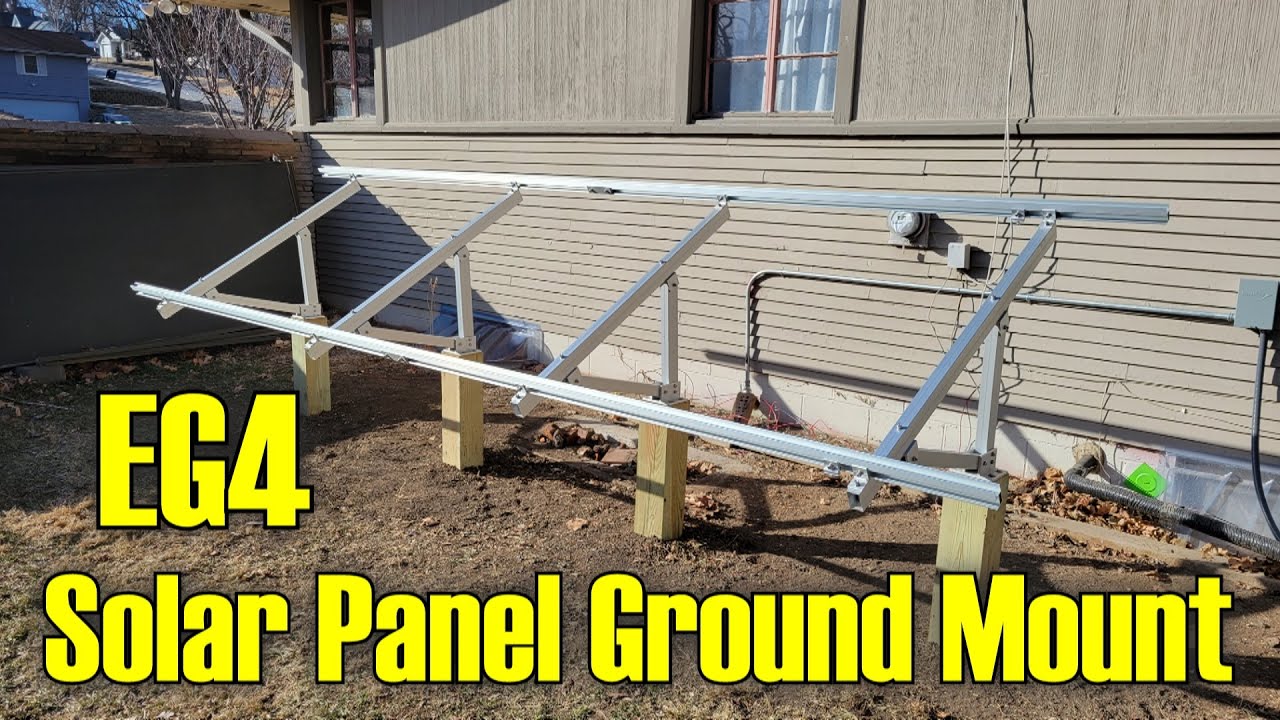 EG4 Solar Panel Ground Mount Rack Install!! - YouTube