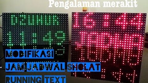 modification digital prayer times single panel P10 - arduino nano - rtc 3231