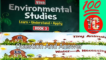 Question And Answer of Class 3 EVS Lesson 15 And Lesson 8 Of Book Viva Education | Class 3 | YCC
