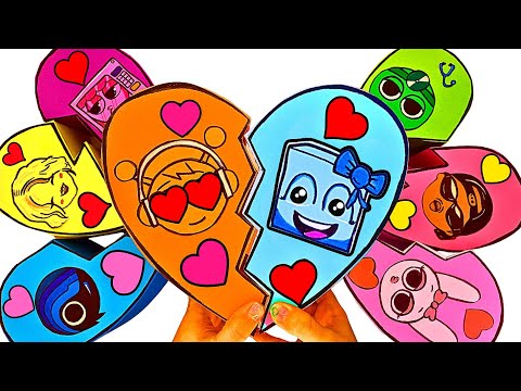 Paper DIY💗 Incredibox ALL COUPLE LOVE SPRUNKI BLIND BOX Unboxing | How To Make Blind Bag| ASMR