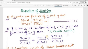 Properties of Jacobian