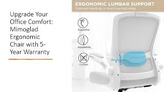 Upgrade Your Office Comfort: Mimoglad Ergonomic Chair with 5-Year Warranty