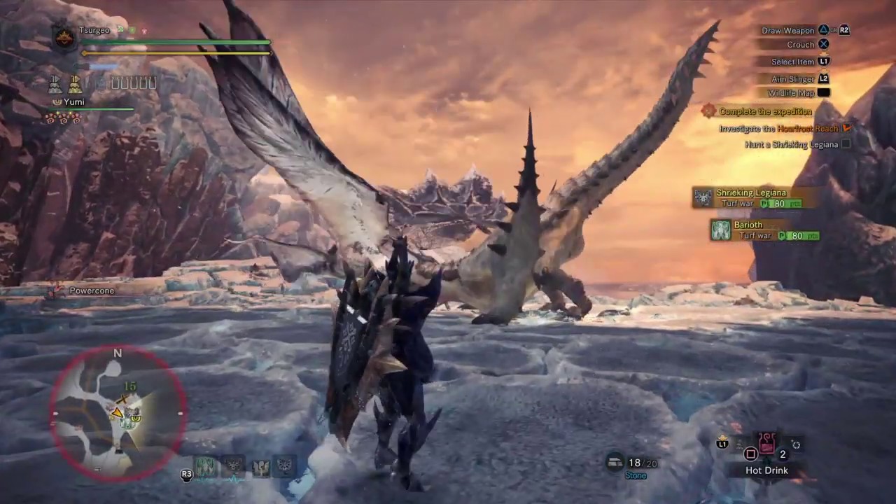 Monster Hunter World: Iceborne - Turf War: Shrieking Legiana Vs Barioth