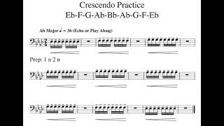 Cresendo 16th notes Eb Ab Major