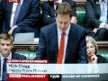 House of commons  nick clegg  hugh bayley as temporary deputy speaker