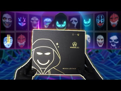 MEGOO Led Mask with Bluetooth Programmable Unboxing - Coolest Mask for Costumes Cosplay Party