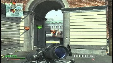 MW3 Cross Map Throwing Knife Game Winning Kill
