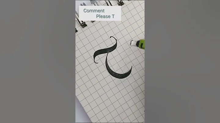 Capital 'T' gothic calligraphy. satisfying video.