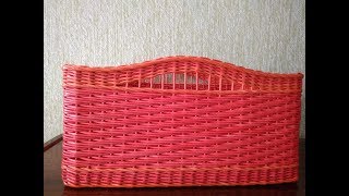 МК: Короб, корзина/загибка/веревочка трех видов/ из газетных трубочек МК: Короб, корзина/загибка/веревочка трех видов/ из газетных трубочек
