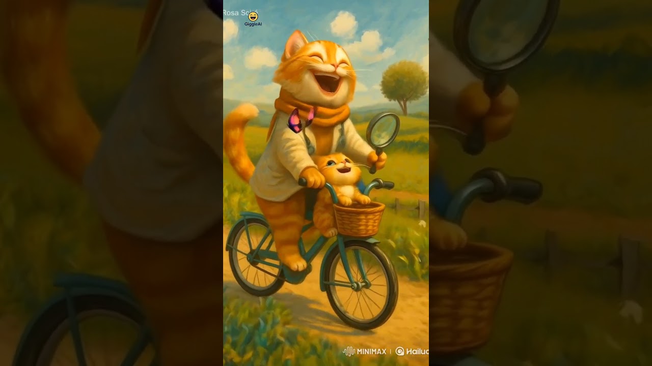 Detective Cat & Kitten’s Bicycle Adventure 🚲🐱✨ | Cute & Funny Cat Video