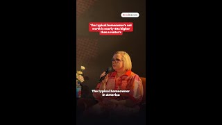 How much more net worth does a typical homeowner have compared to a renter?