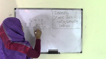 6th Grade Math Inserting Zeros when Adding or Subtracting Decimals