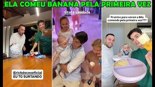 Lucas Rangel recebendo uma caixa cheia de doces + Mia provou banana pela 1ª vez + Festa da Lua