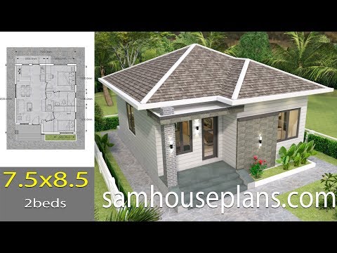 house-plans-7.5x8.5m-with-2-bedrooms-full-plans