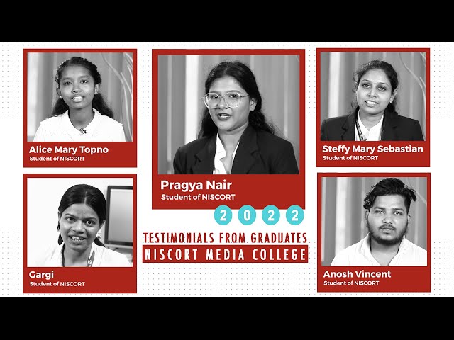 Testimonials from Graduates | Admissions Open 2022 | BAJMC | MJMC | Diploma | NISCORT Media College class=