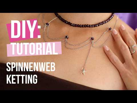 DIY Spinnenweb facet ketting
