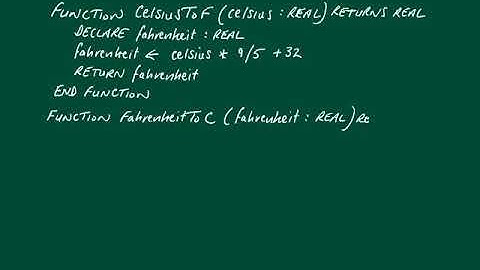 CIE 9608 2.3.6 Pseudocode - Functions
