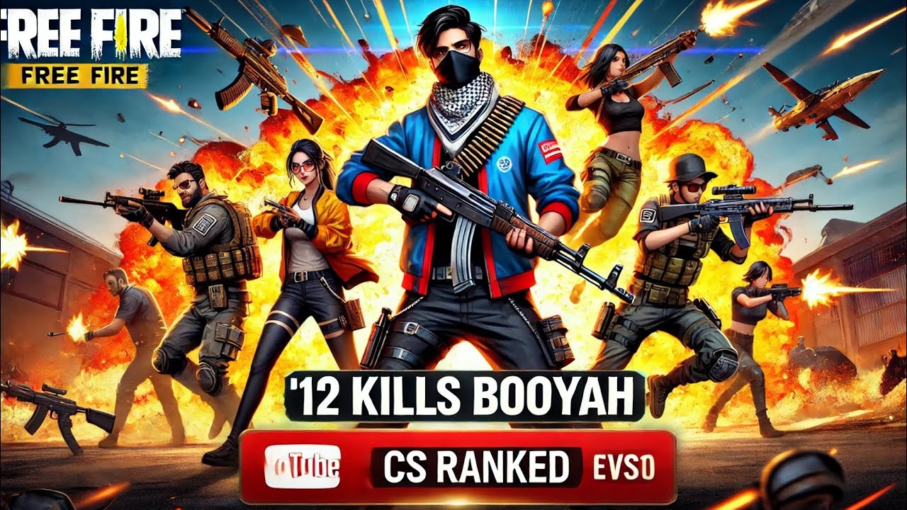 CS Ranked 12 kills BOOYAH! Free Fire 😱 - YouTube