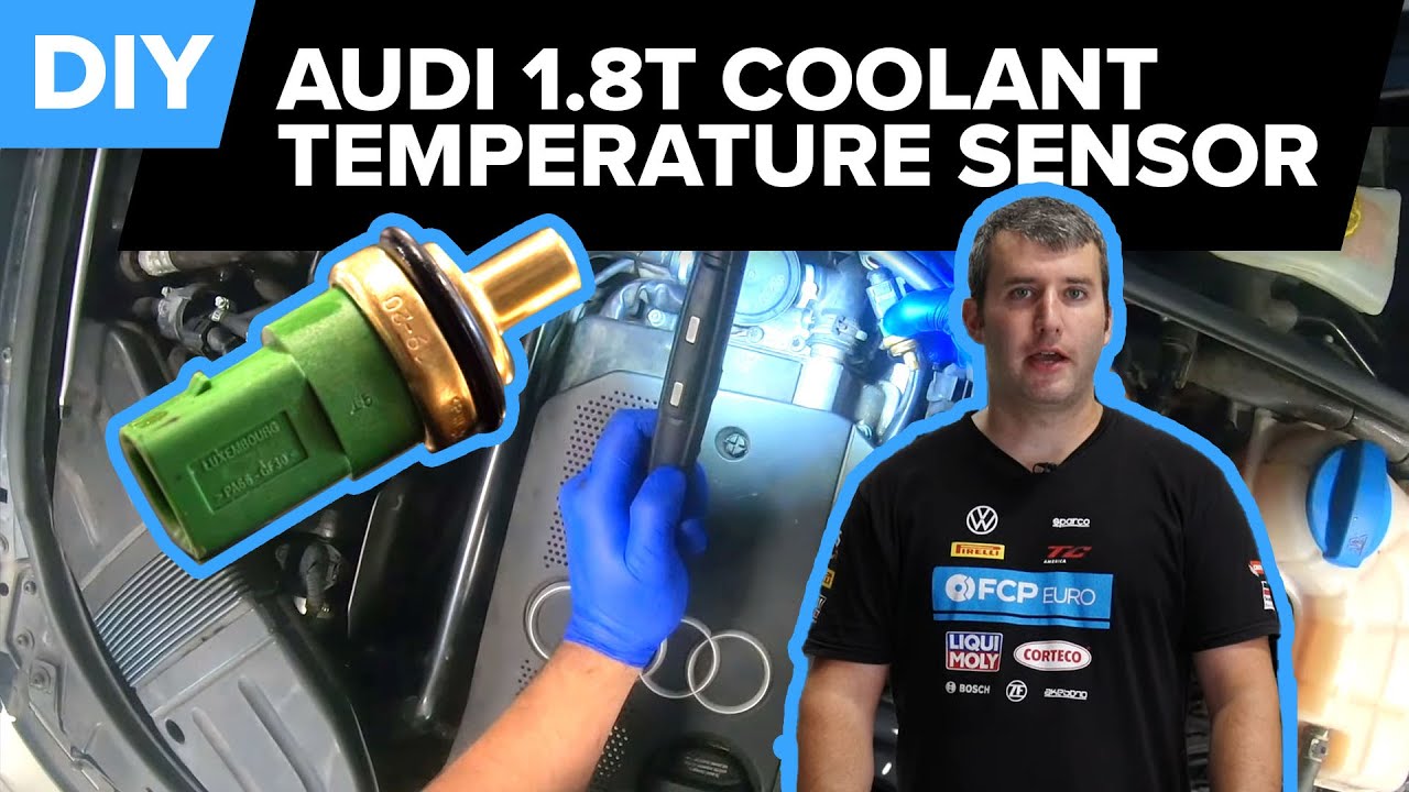 Audi A4 B6 1.8t Coolant Temperature Sensor Replacement DIY (A4, A6