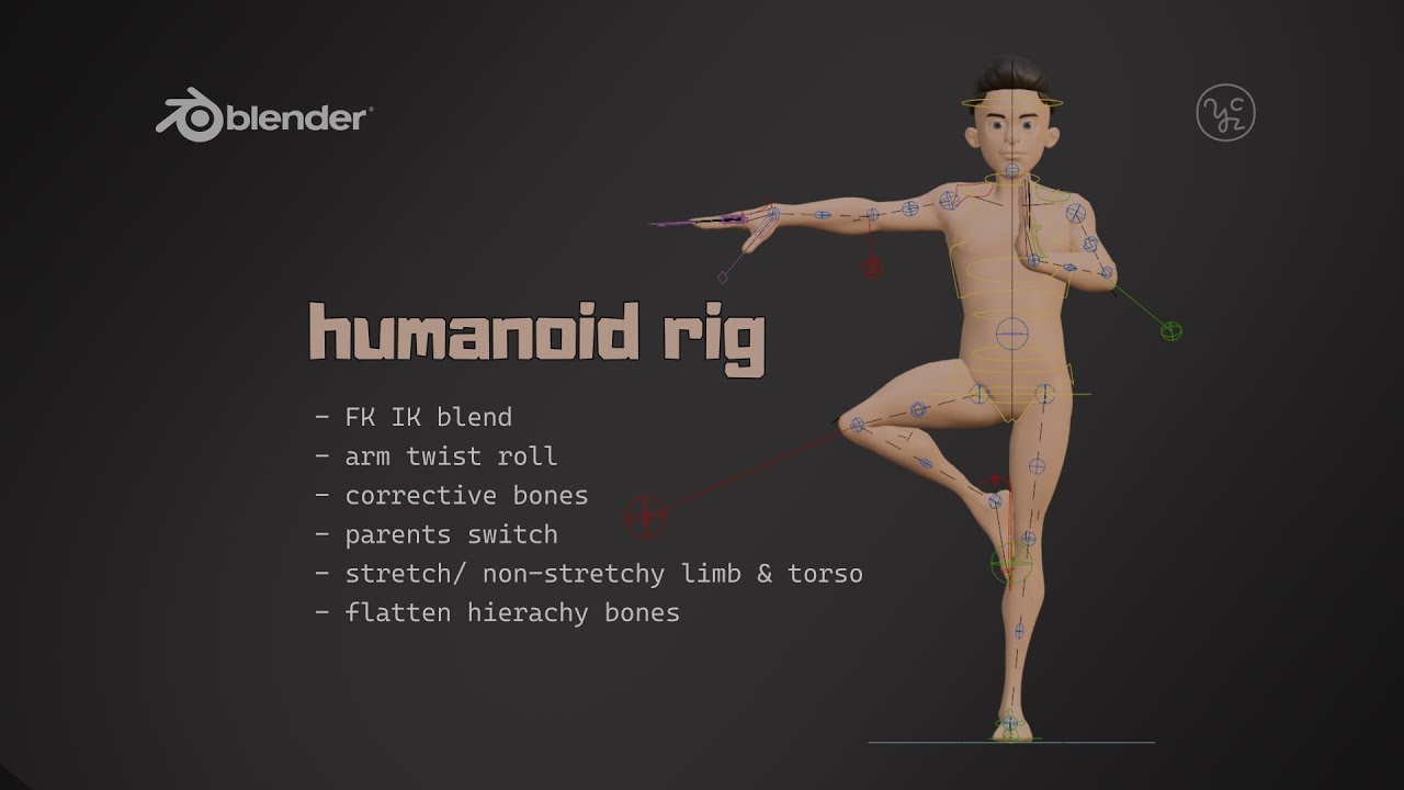 🦴[rigging] humanoid body rig in Blender - YouTube