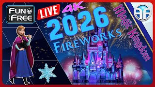   Walt Disney World  Disney Fireworks 2026  Magic Kingdom Night Walk Relaxing 4k