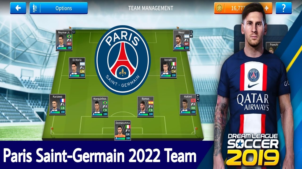 How To Create Paris Saint-Germain (Psg) 2022 Team In Dream League Soccer  2019 - Youtube