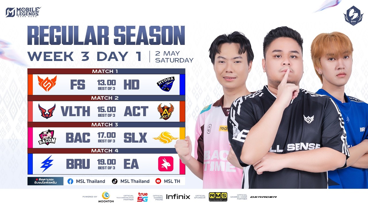 🔴 MSL TH Season 1 | Regular Season Week 3 Day 1