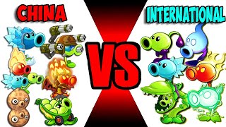 Team PEA China Vs PEA International - Who Will Win? - PvZ 2 Team Plant Vs Team Plant