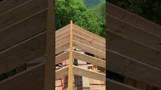 Some vaulted ceiling rafters.#framing #carpentry #customframe #detailsmatter #framinglife