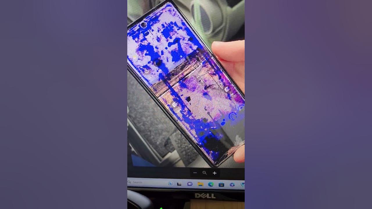 Getting a purple hue or spots the screen on a google pixel phone do