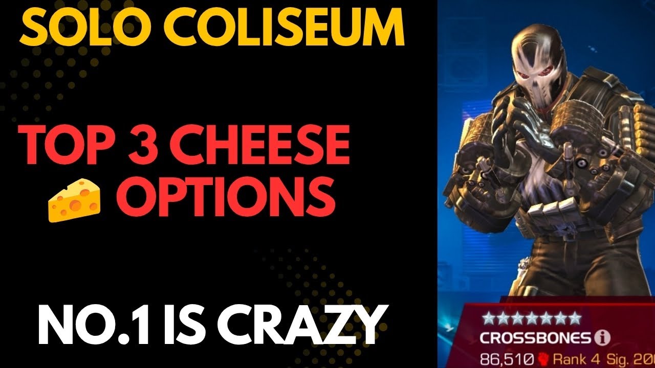 Solo Coliseum Crossbones  Top 3 CHEESE 🧀 options | - Marvel Contest of Champions 