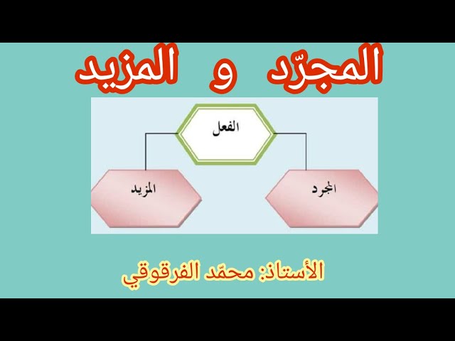 المجرد و المزيد دروس اللغة العربية شرح مبسط