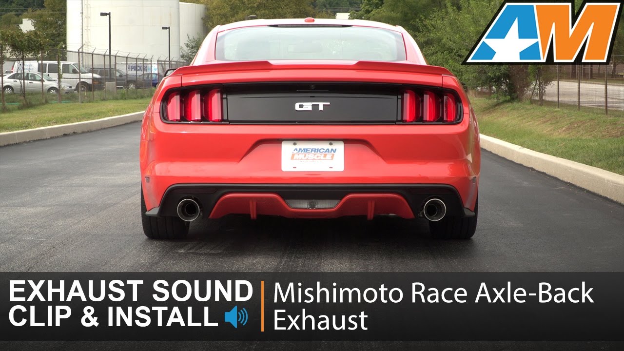 performance parts bmw 2015-2017 Mustang (GT) Mishimoto Race Axle-Back Exhaust Sound Clip & Install