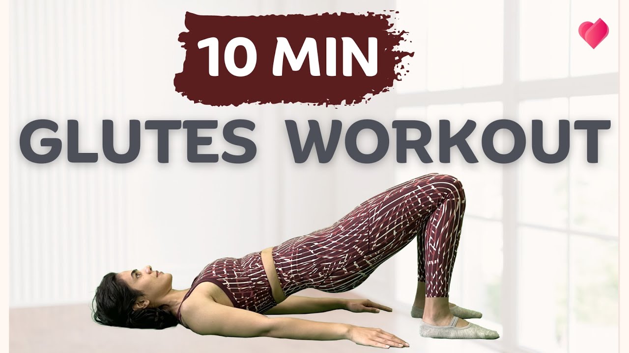 10 MIN GLUTE BRIDGE Workout - on the Floor Booty Burn - No Equipment ...